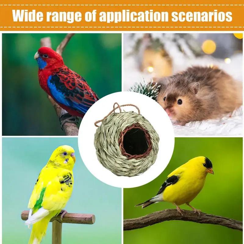 Outdoor Garden Handwoven Hanging Birdhouse Garden Decoration Spherical Bird Nest Tree Decoration Bird Nest