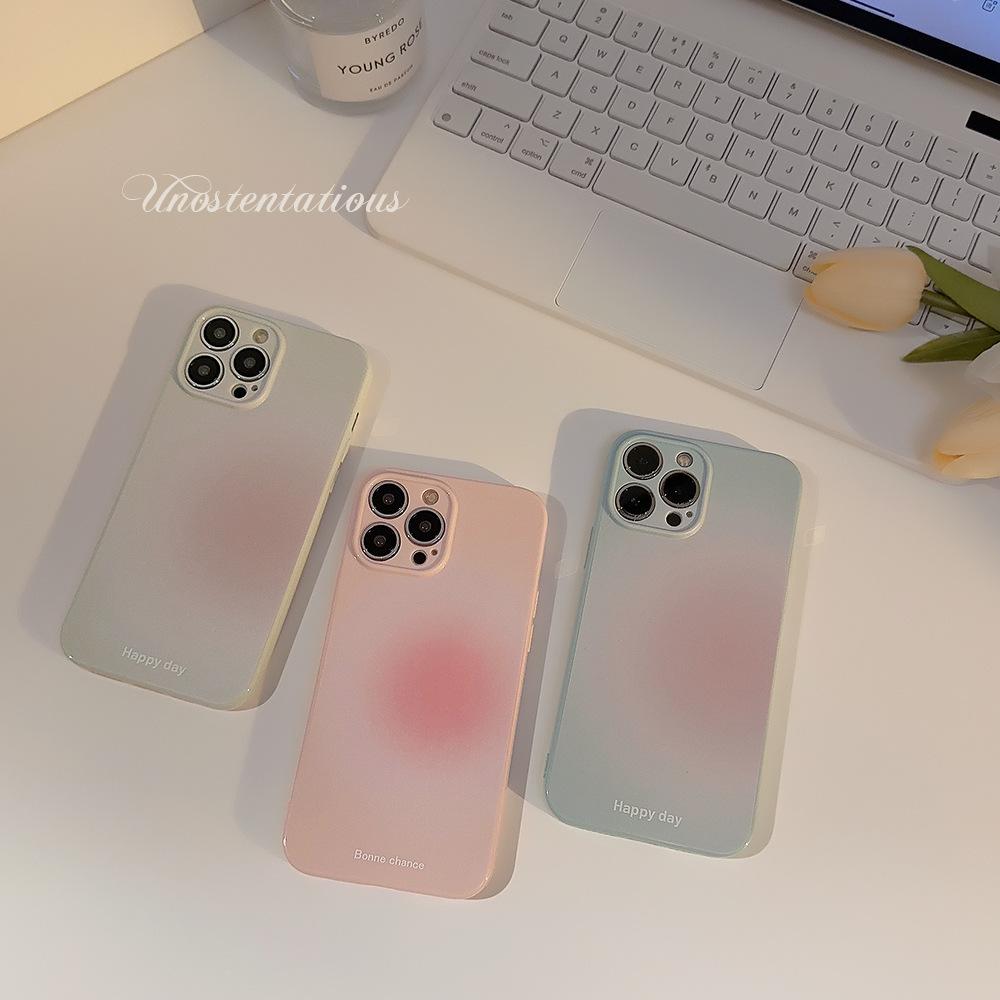 Gradient Solid Color Iphone14 Phone Case 12 Apple 13 Suitable for 11 Macaron 15pro Gentle 16pro Max