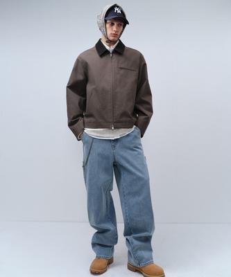 Denim Wide Carpenter Pants [Light Indigo]