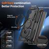 For Samsung Galaxy S24+ Magnetic Case Ring Kickstand PC + TPU Hybrid Phone Cover