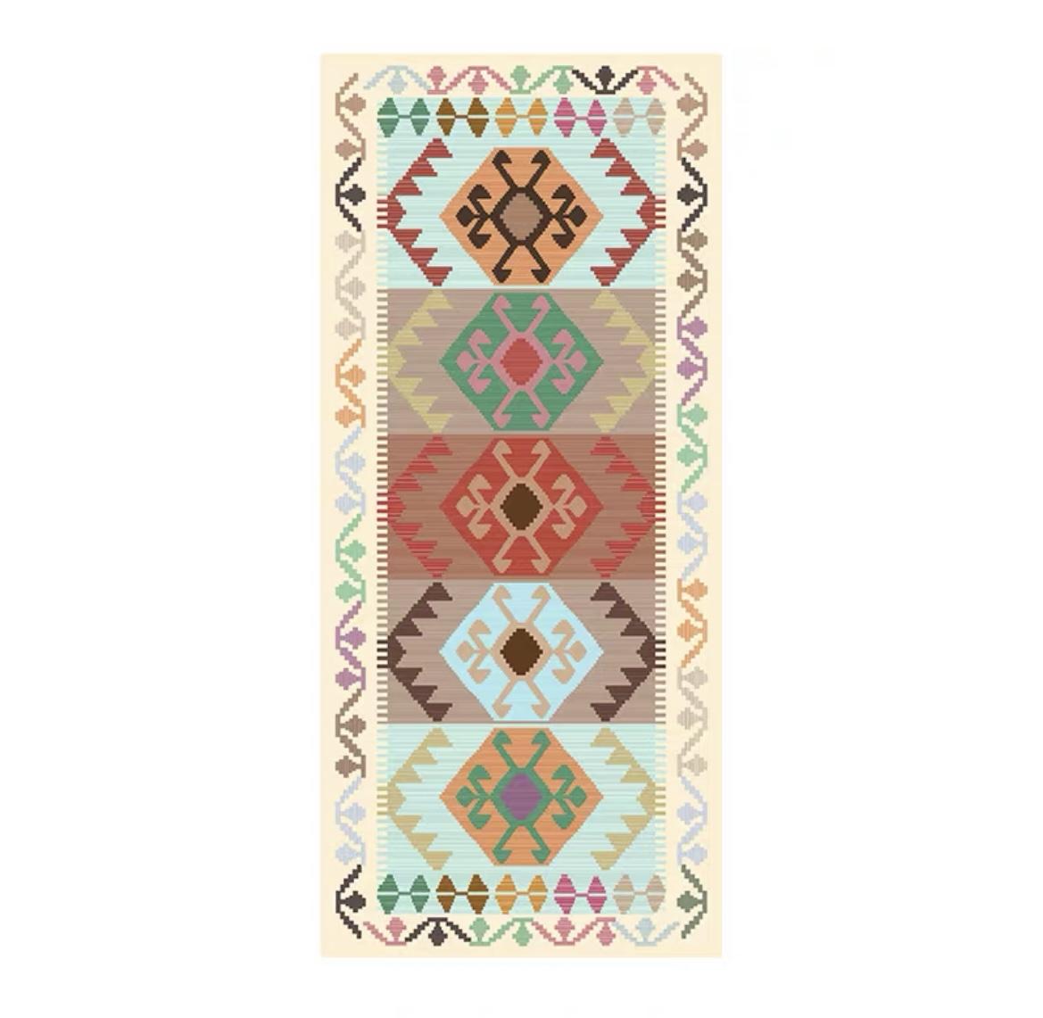 

VIKAMA Nordic Bohemian Living Room Carpet Bedroom Superior Bed Blanket Light Luxury Long Bay Window Non-Slip Mat Home Decor 50X120CM(1.6X3.9FT