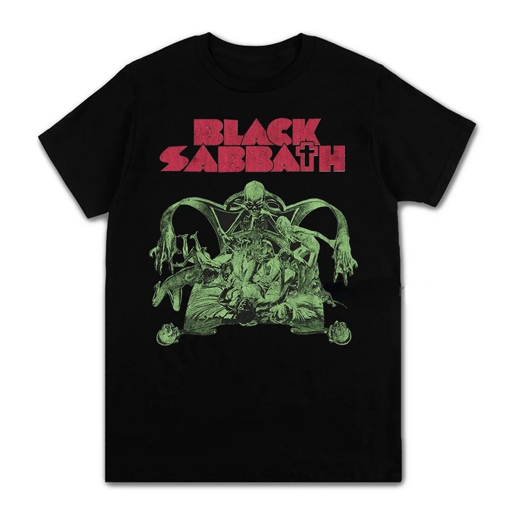 2025 New Men's and Women's Same Black Metal Rock Band T-shirt Retro Casual Fashion T-shirt Large Size Short Sleeve