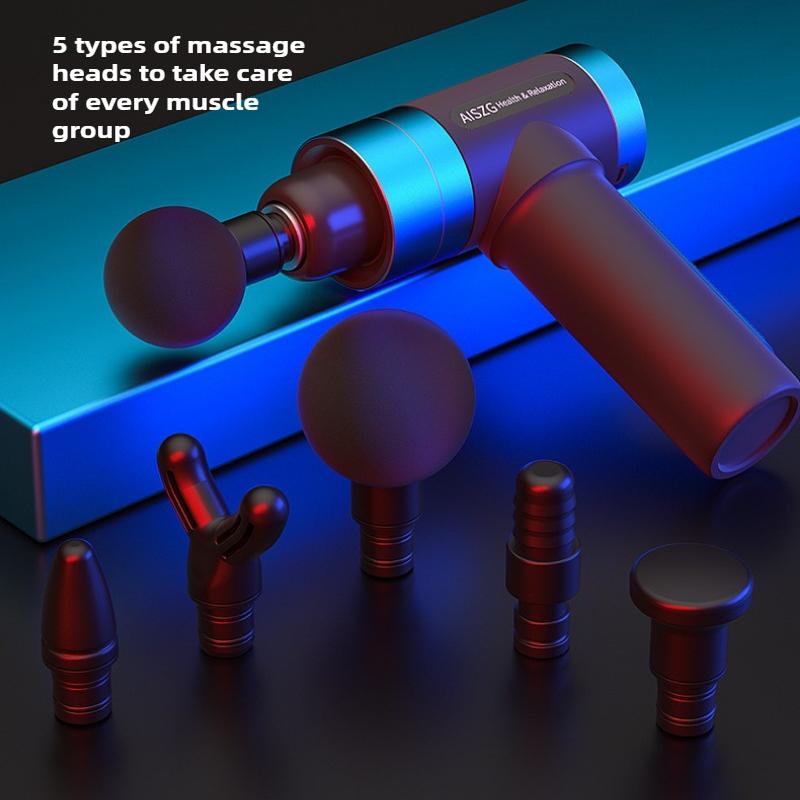 Intelligent Adjustment High-definition LCD Touch Electric Massager with Five Gear Levels, Multifunctional Portable Fascia Gun