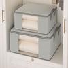 Large Capacity Striped Visible Storage Bag Non-Woven Fabric Quilt Storage Box  Quilt Storage