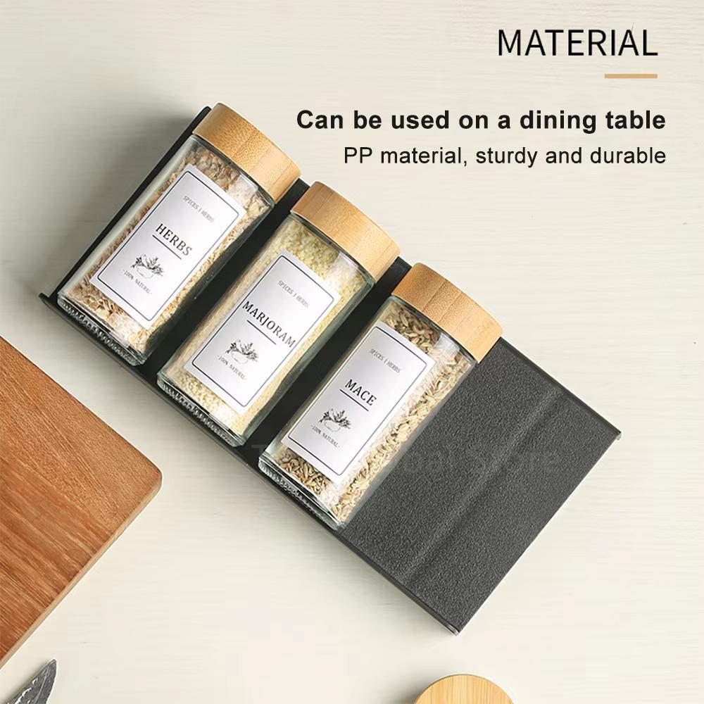 2/4/8 Layers Kitchen Cabinet Seasoning Storage Rack Adjustable Spice Rack Seasoning Bottle Holder Kitchen Pantry Organizer
