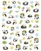 Colorful Panda Nail Art Stickers - Summer Relief & Cute National Treasure Design