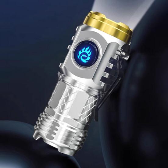 2Pcs Super Power Flashlights with 5 Lighting Modes High Lumens Waterproof Rechargeable Powerful Mini LED Flashlight Emergency Torch