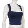 Women's Tops Solid Color Basic Models Tank Tops Slim Low-neck Undershirt Sexy Short Outer Wear Tops