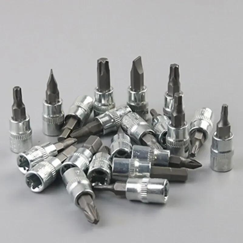 46Pcs Car Repair Tool Kit 1/4 Inch Socket Set Ratchet Torque Wrench Multifunctional Mechanical Auto Maintenance Combo
