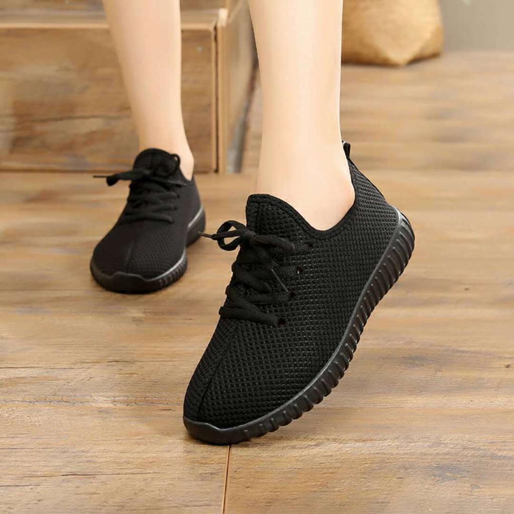 New Fashion Women Mesh Breathable Casual Red Shoes Sports Shoes Comfortable Fit