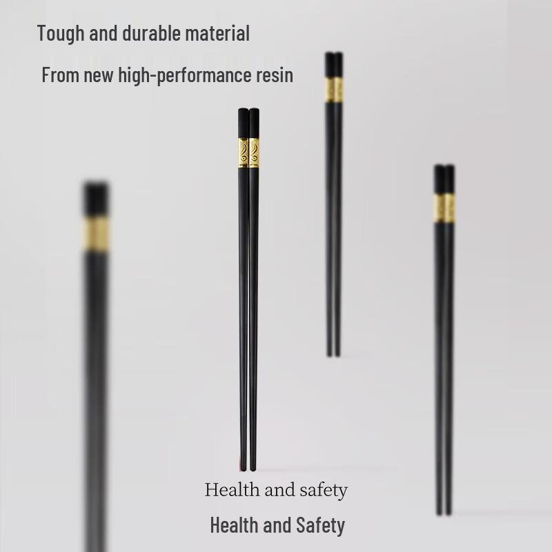 NHZHIW Black Alloy Chopsticks