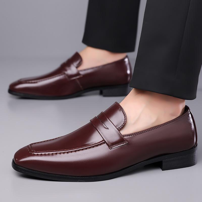 Men's Spring Leather Shoes Men's British Style Business Casual Shoes
