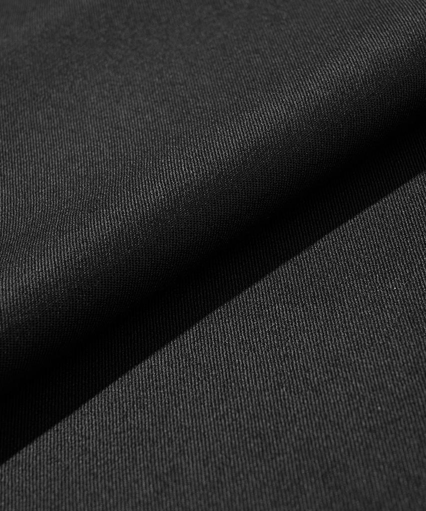 HISHANDER Unset Two Pleats Pants Black