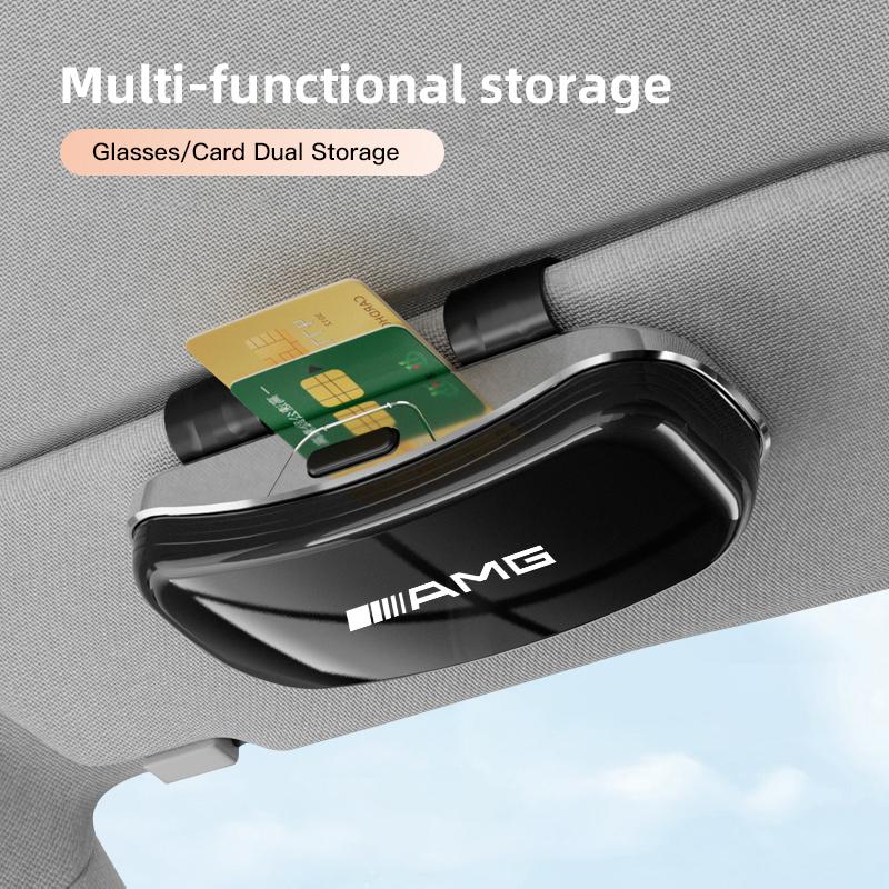 Car Visor Glasses Box Auto Sunglasses Storage Case Accessories Car Hub Cap For Mercedes Benz AMG W214 W205 W204 W206 W213 W212 W