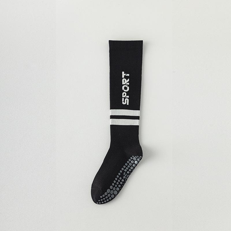 Women's Two Bar Collision Color Absorbs Sweat Breathable Deodorant Fast Dry Glue Non-slip Calf Socks