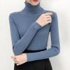 Women Pullover Turtleneck Sweater Autumn 2023 Long Sleeve Elastic Korean Simple Basic Jumper Solid Color Tops 16675