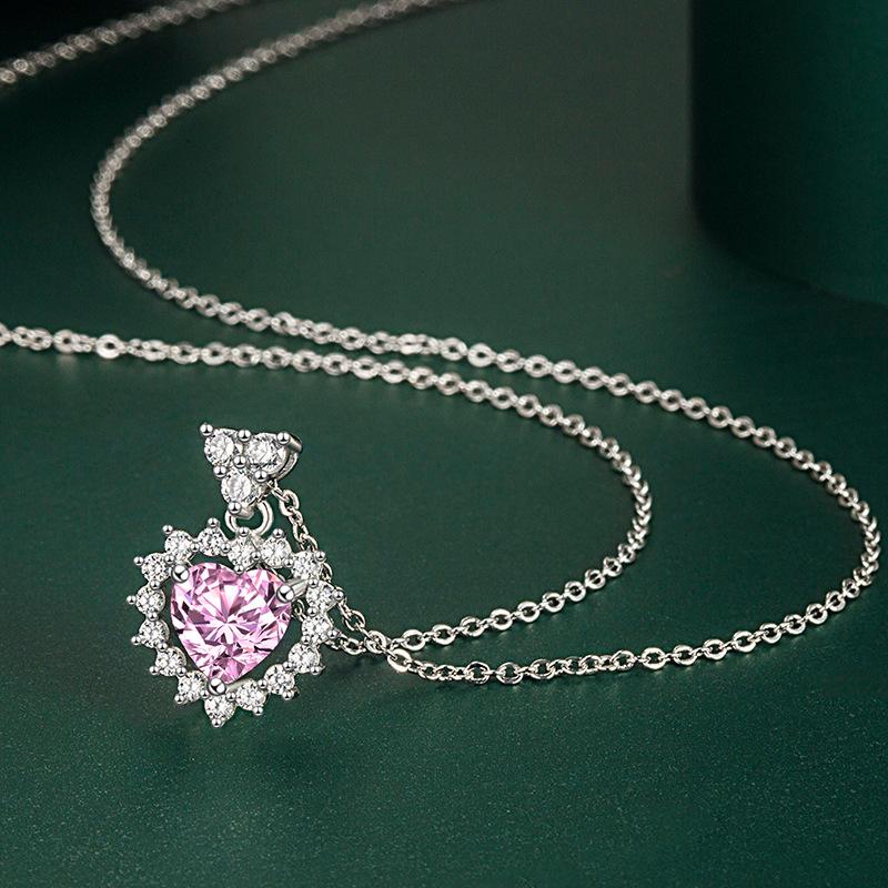 BELLA BOX Heart Pendant Necklace Multiple Colour Fashion Wedding Engagement Jewelry