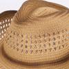 Jazz Hat Hollow Design Wide Brim Sun Hat Adjustable Drawstring Cowboy Hat Breathable Lightweight Summer Outdoor Hat