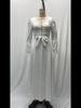 Weißes, schmales, langes Kleid im französischen Stil für Damen – Europäische und amerikanische Eleganz im Frühjahr/Sommer 2025