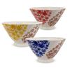 J Kitchens Kunzangama Tea Set of 11cm Autumn Leaves Hasami Made In Japan Bowls, 3, Diameter, 6.5cm Height, Two-Tone Design, Ware,