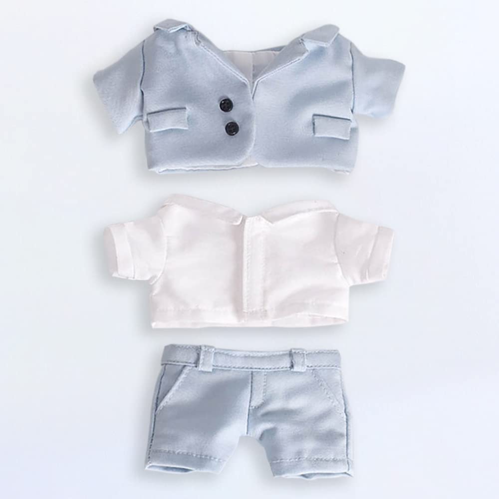 Niannyyhouse 20cm Doll Clothes Cotton Doll Clothes Suit Jacket Shirt Shorts 3 Piece Set for Stuffed Animals Doll Baby Clothes Changeable Clothes + +