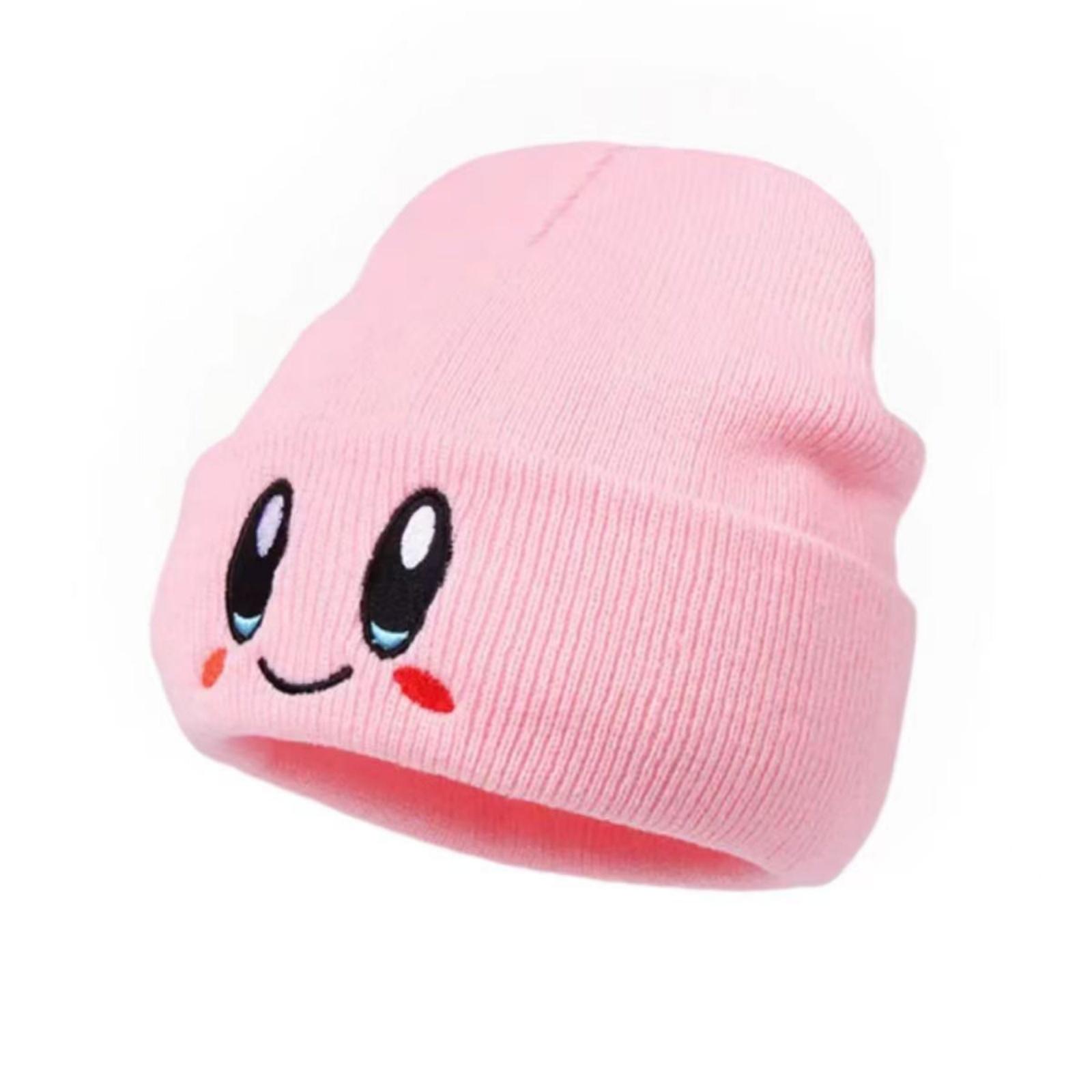 Bonnets Élastiques Broderie Œil Géant pour Femmes Bonnets Tricotés Dessin Animé Bonnets Hiver Chaud Hip Hop Chapeaux Hommes Chapeau Melon Crêpé en Cuir rose
