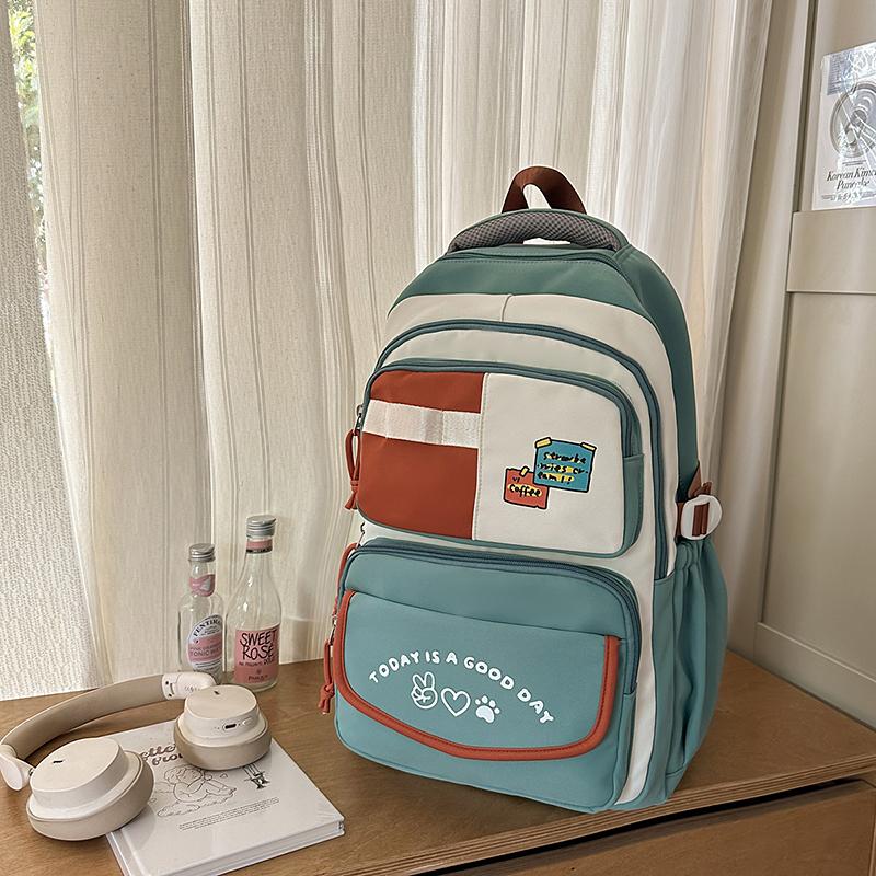 Campus Rucksack mit großer Kapazität, leicht, mit Farbkontrast, Mädchenrucksack, Kinderrucksack