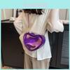 Trendy Pvc Street Style Heart-shaped Shoulder Bag For Women 2023 Summer New Crossbody Bag