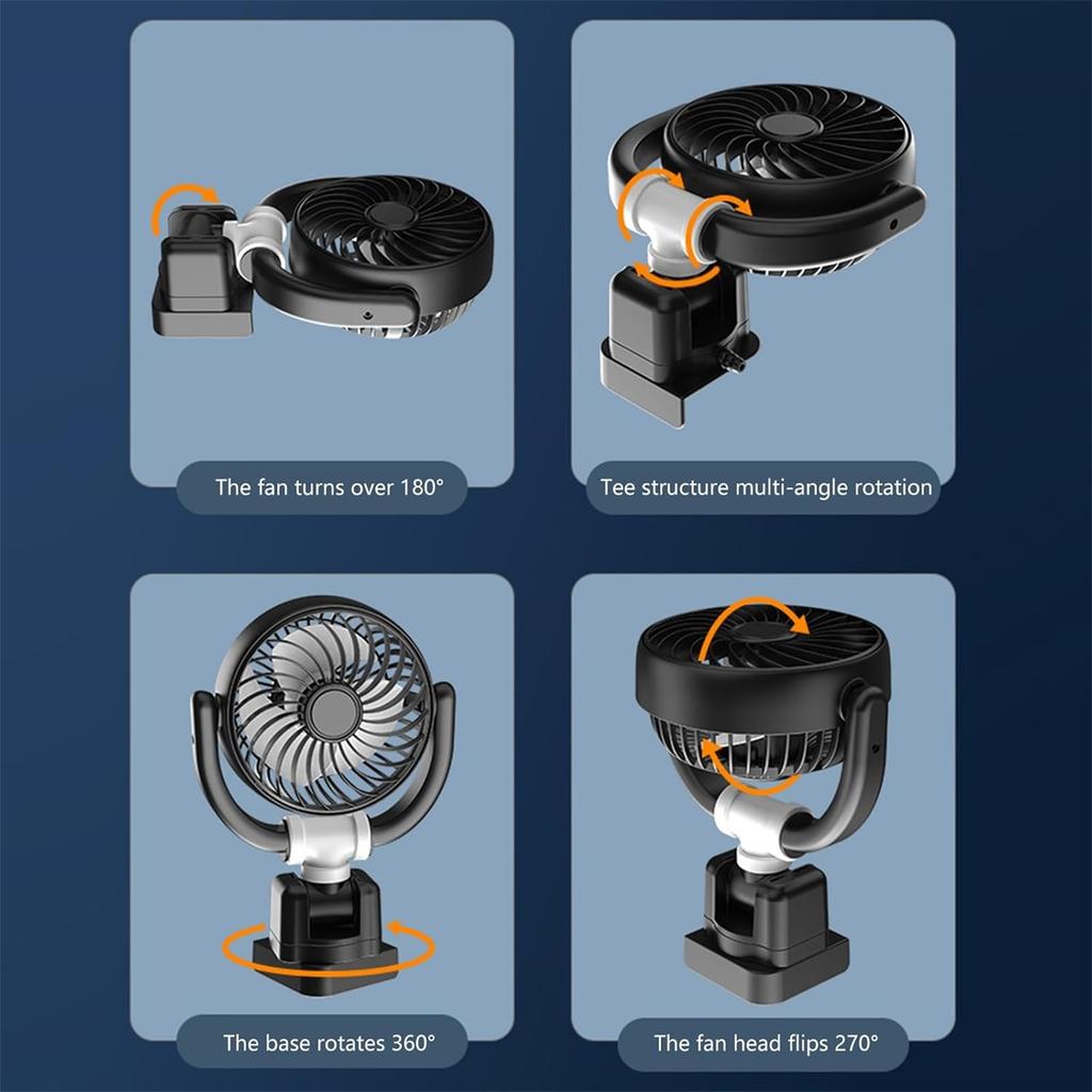 Vehicle Interior Ventilation Cool Fan With Adjustable Speed And Quiet For Improved Comfort During Your Commute