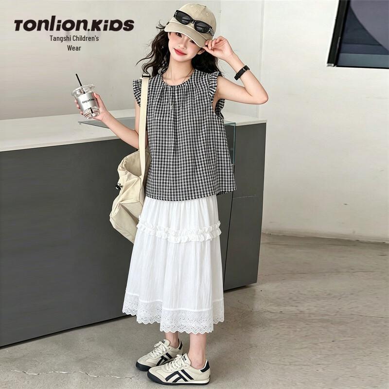 TANGSHI Girls  Summer Casual Two-Piece Set 140