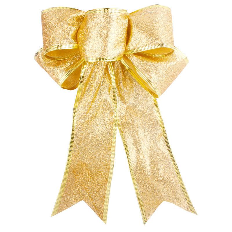 Glitter 25cm Luxurious Bow Hangings For Charming Christmas Decor Tree