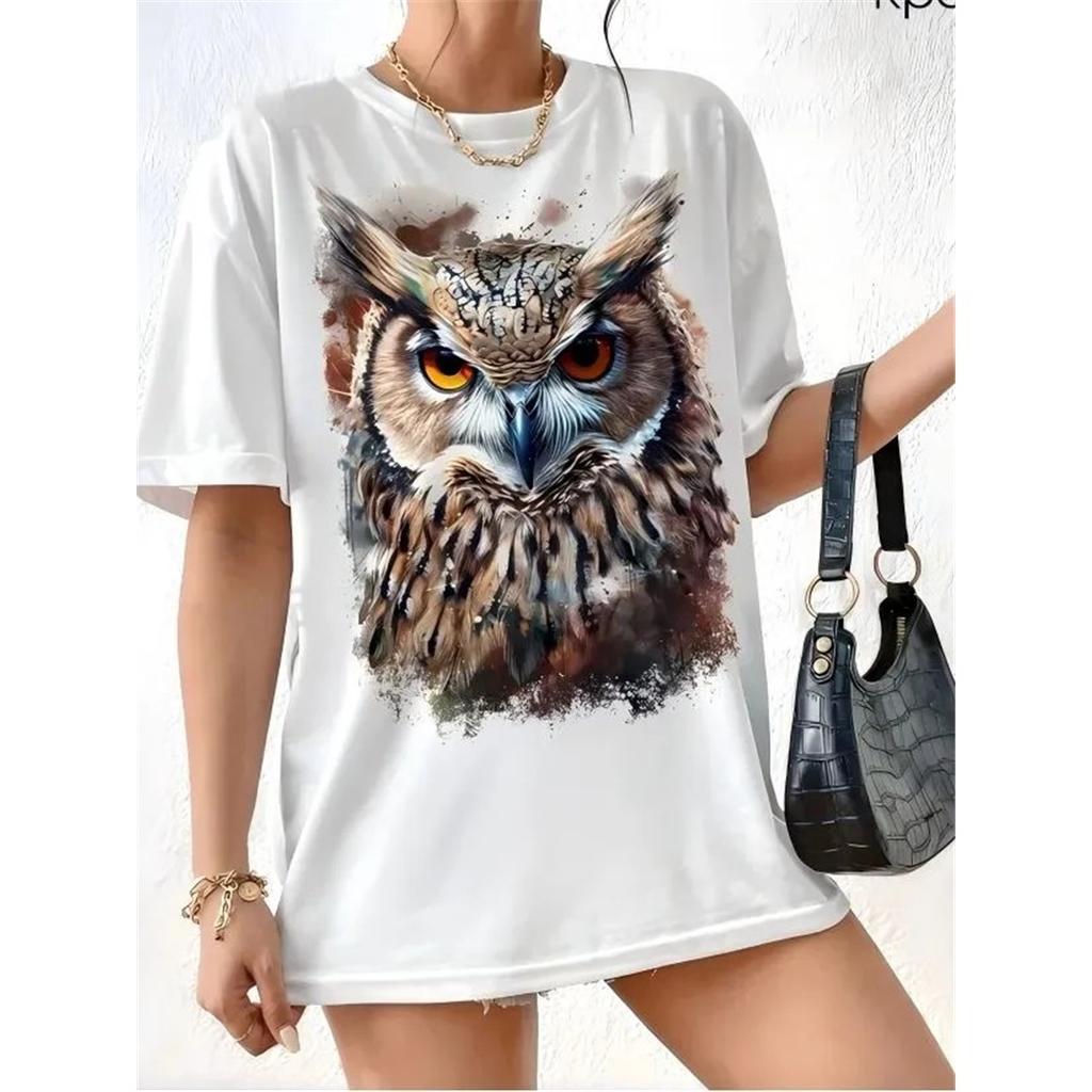 Animal Graphic Printed Cute Soft Oversized T-shirt Men Women Casual Cotton Loose Short Sleeve T Shirt Tops Female Male Clothing Comfortable Top Tees
