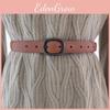 Solid Genuine Color Leather Belt Women Alloy Closure Fashion Wardrobe Summer