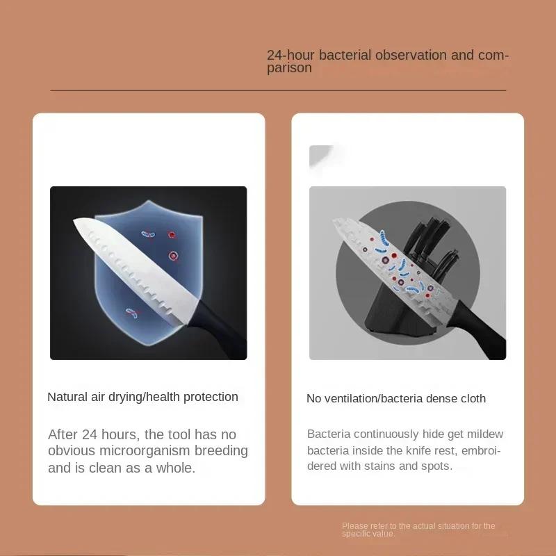 Küchenmesserhalter aus Holz, hohl, schimmelresistent, Mehrzweckmesser-Aufbewahrungsregal, langlebig, vertikaler Schreibtisch, Kochständer, Blockmagnet