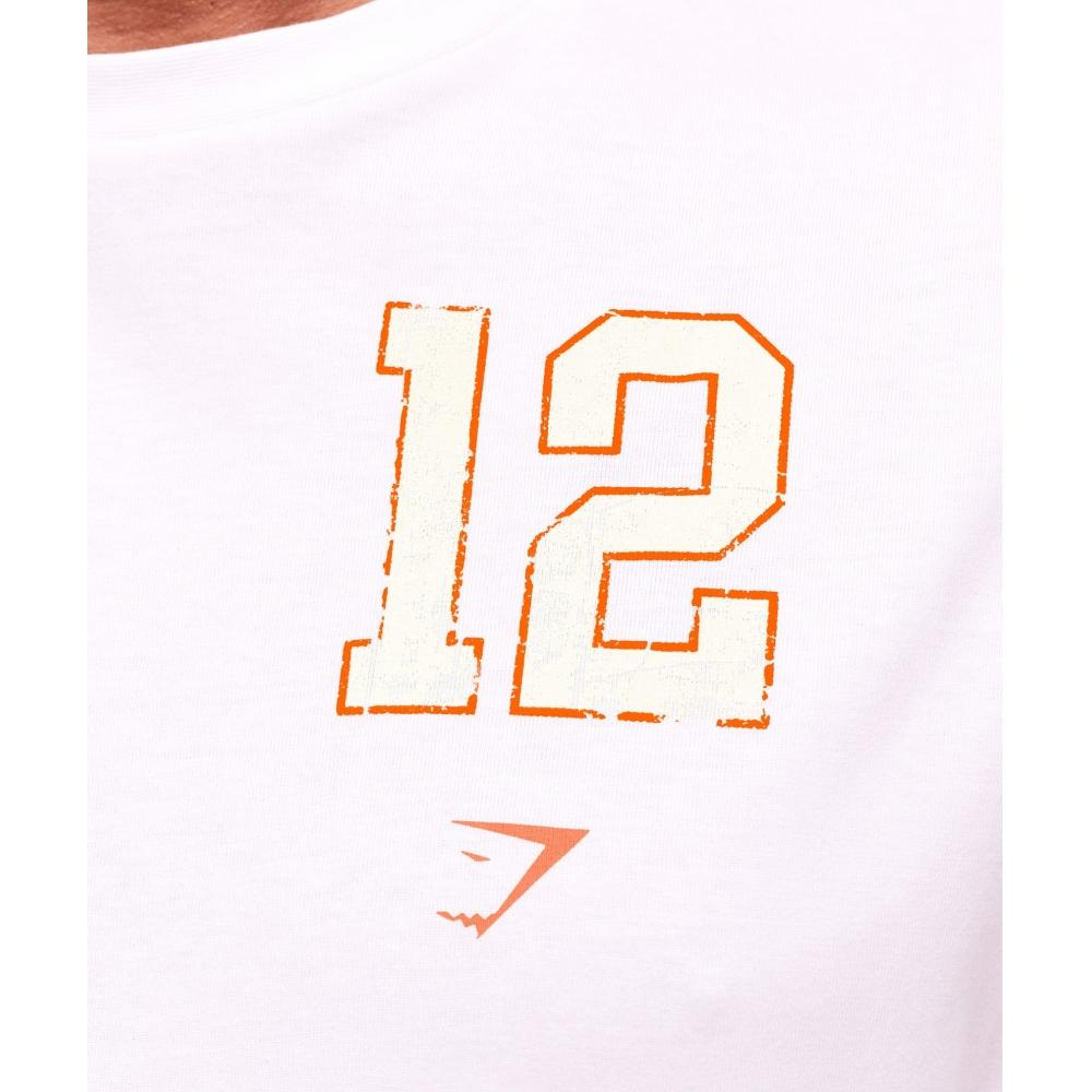 Gymshark Campus T shirT whiTe A4b2j Wb57