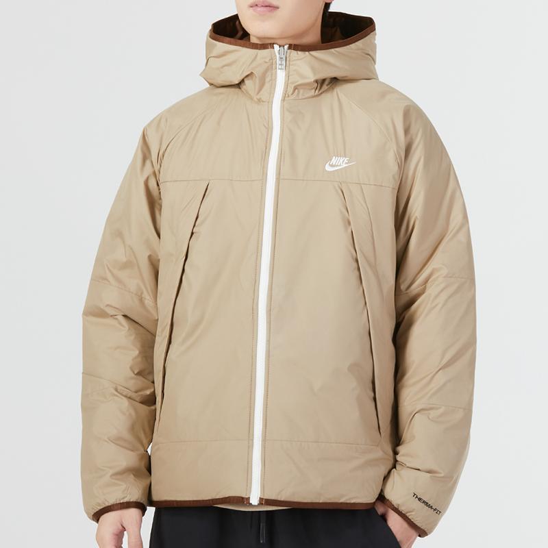 Nike Reversible Hooded Warm Cotton Jacket Men Jacket Khaki DH2784-247