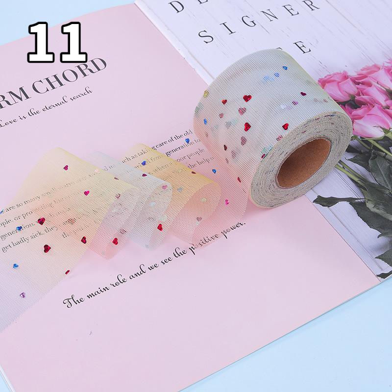 25 Yards Sequin Rainbow Star Moon Mesh Lace Trim Ribbon Fabric Wedding Dress DIY Bow Birthday Party Decoration Crafts