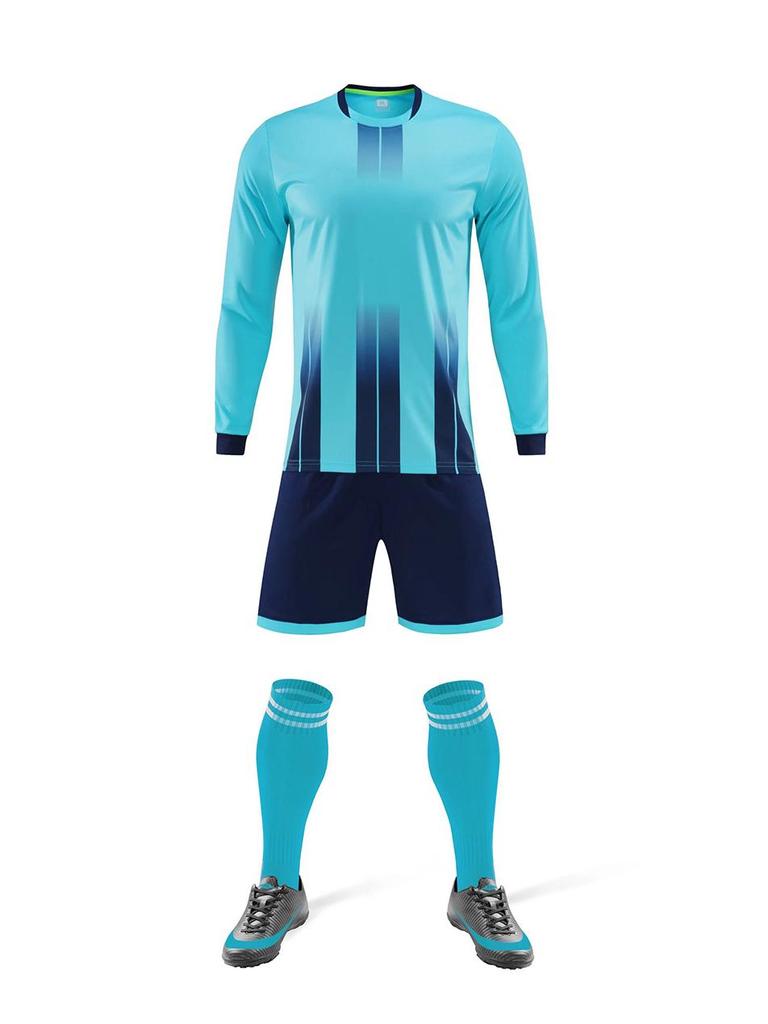 Speed Long Sleeve Football Uniform Set for Men, Women, and Children with Printed Numbers - Ideal for Training Camps and Team Matches.