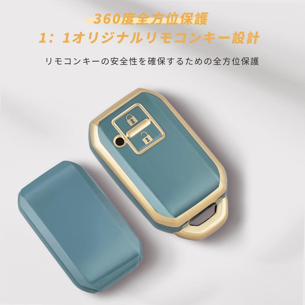 Suzuki Key Case for and Other Premium TPU No Radio Key Smart Key Case for and New Wagon and More [OFFCURVE] Hustler, Jimny, Vehicles, 2-Button Design,