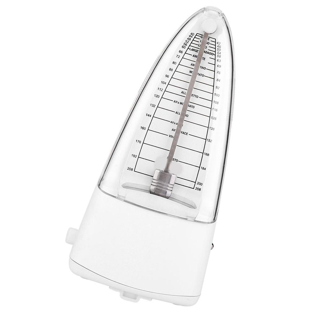 Mechanical Metronome Guitar Piano Drum Instrument Bullet Type Metronome(White)