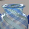 Colorful Blue Stripe Glass Vase Hydroponics Plant Pot Table Decoration Flowers Arrangement Floral Vases Room Aesthetic Decor