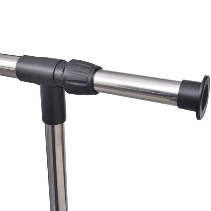 VidaXL Port-manteau réglable 4 roulettes 1 rail d'accrochage