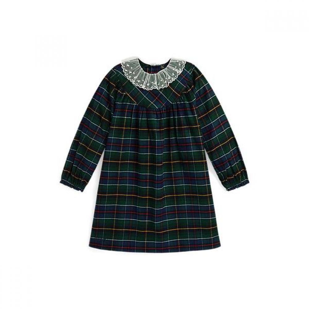 Polo Kids Girls Plaid Cotton Twill Dress 2 6 Years Cwpodrsr3d21073999 5