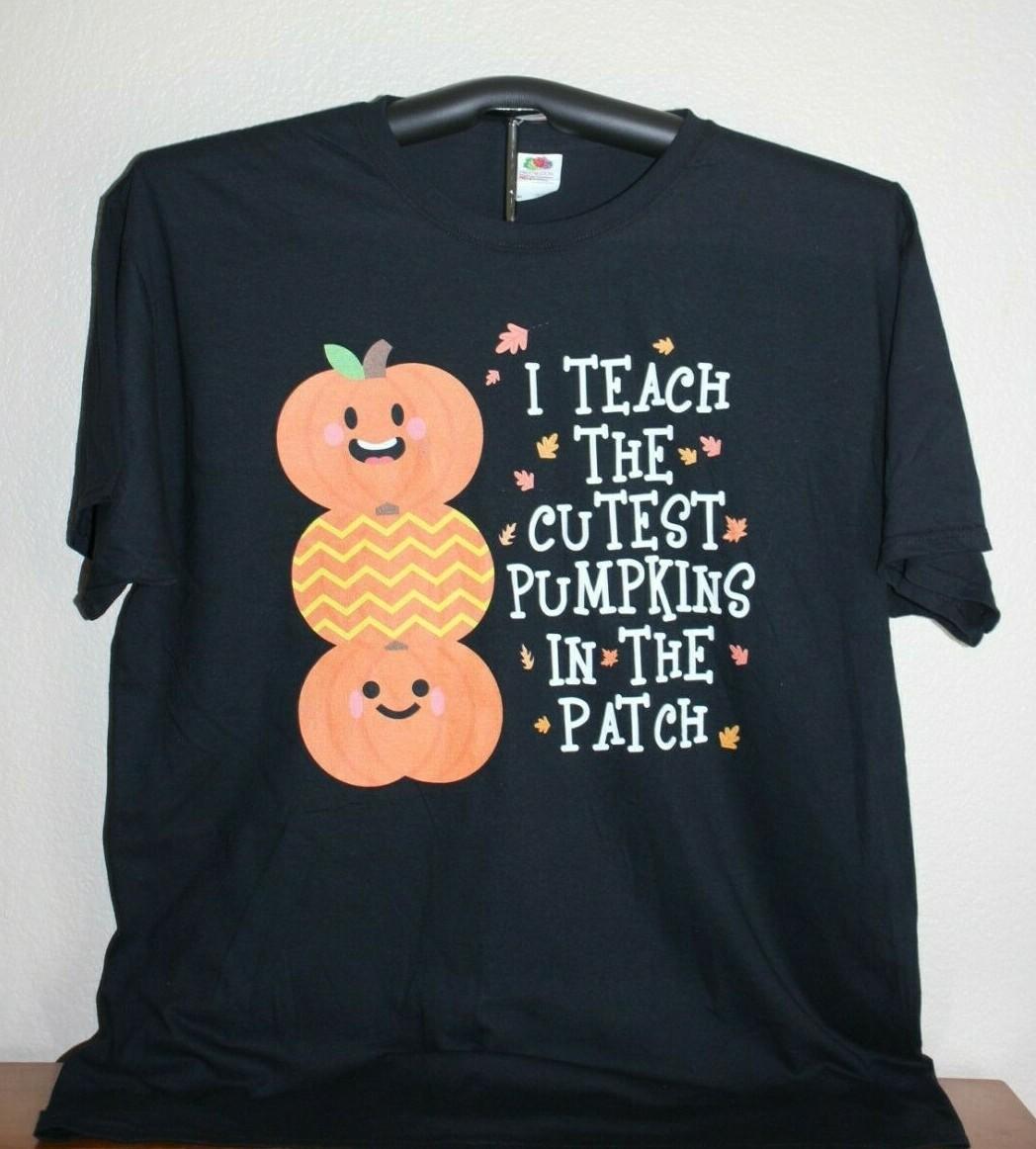I Teach the Cutest Pumpkins in the Patch- Fall T-Shirt XL, Black S