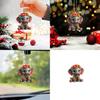 Cute Cartoon Flower Elephant Pattern Acrylic Pendant For Vehicle Interior Decoration