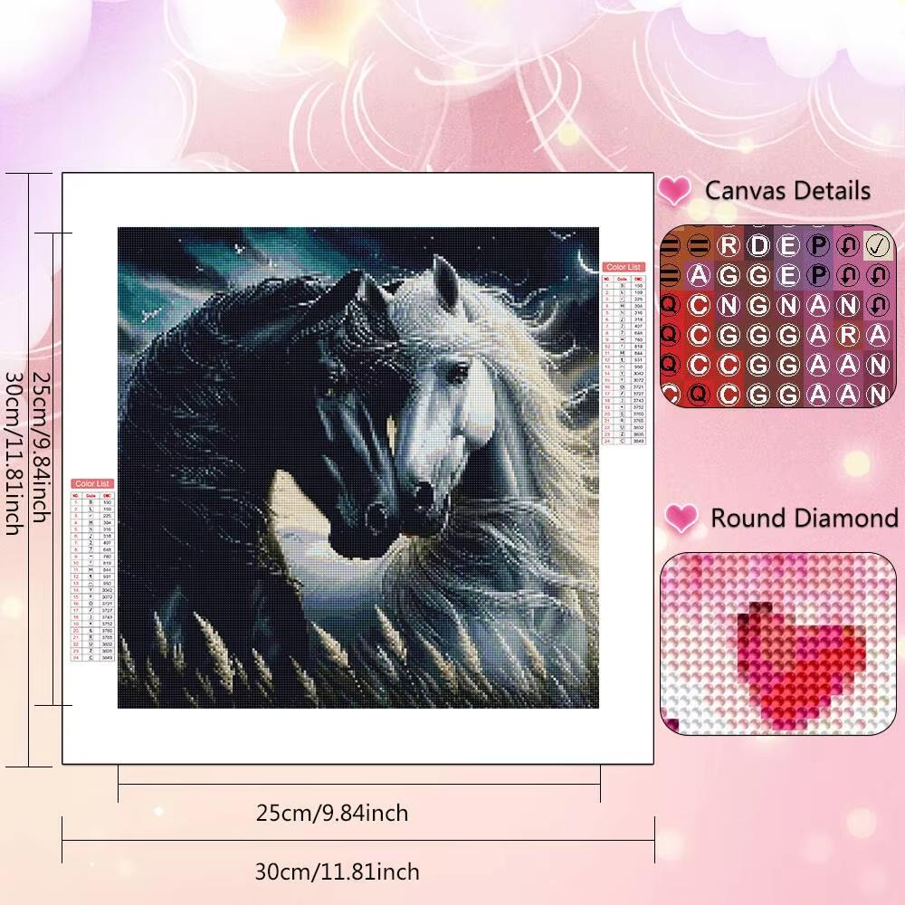 New Collection Diamond Mosaic Horse Sun Diamond Painting Full Round Drill Embroidery Animal Wall Decoration