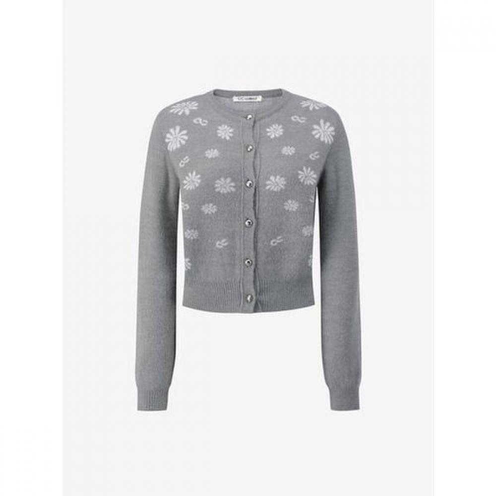 Cc Collect Flower Jacquard Cardigan  C261ksl002 