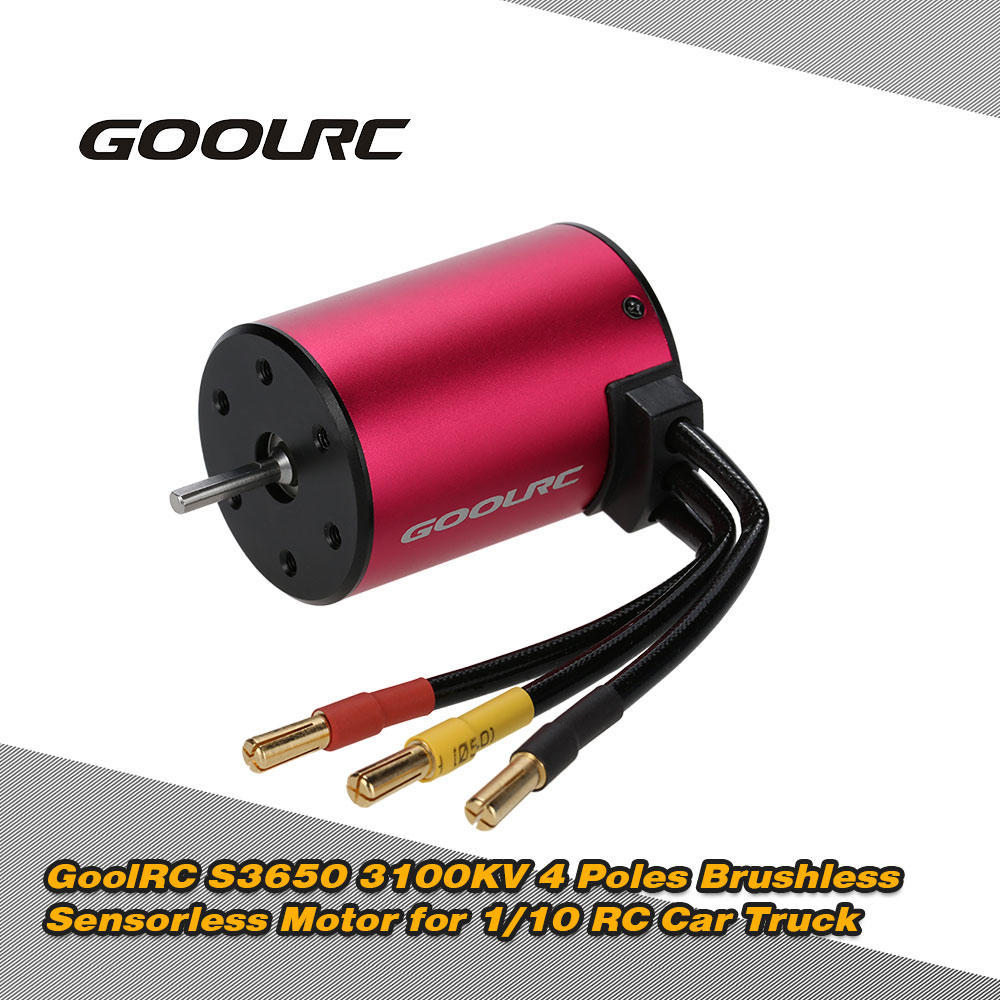 Original GoolRC S3650 3100KV 4 poler børsteløs sensorløs motor for 1/10 RC bil lastebil