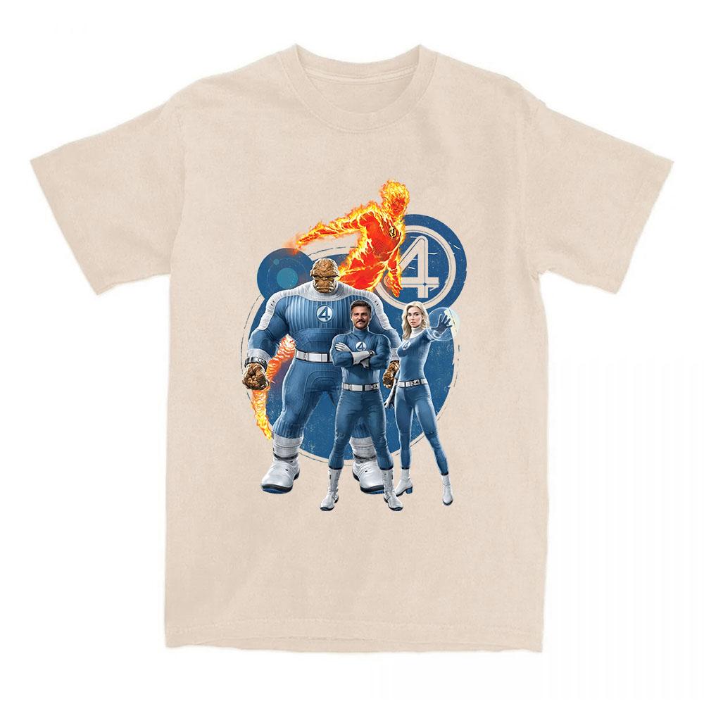 Summer Women Men Tees Film The Fantastic Four First Steps Movie T-shirt Cotton Summer Female Tshirts Unisex Streetwear Top