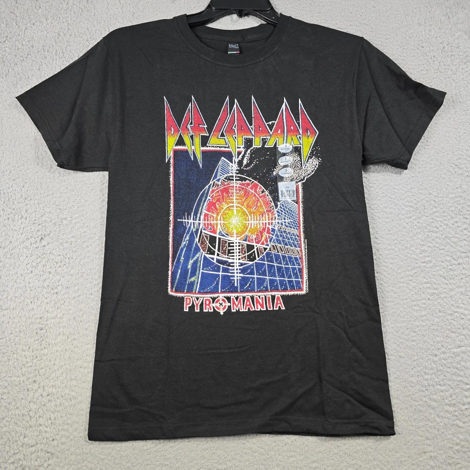 Def Leppard Shirt Men Small Black Rock Band Music Concert 80s 90s Retro NWT B XL